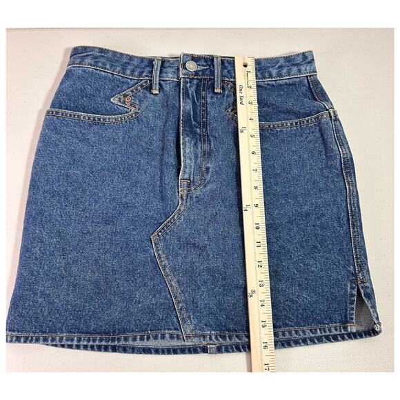 GRLFRND Denim Jean Mini Skirt GF43088501128 Odette G1128 Call It Love Blue Sz 27 - Picture 11 of 14